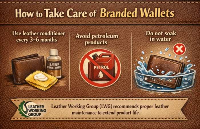 how to take care of branded wallets