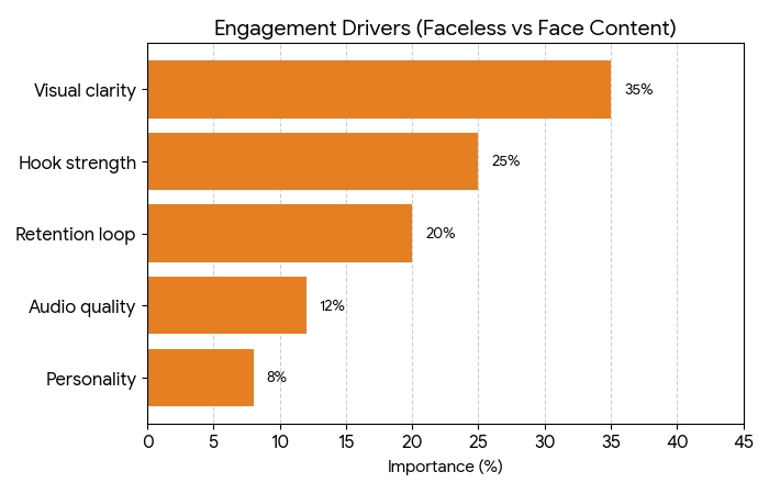 engagement drivers - faceless vs face content