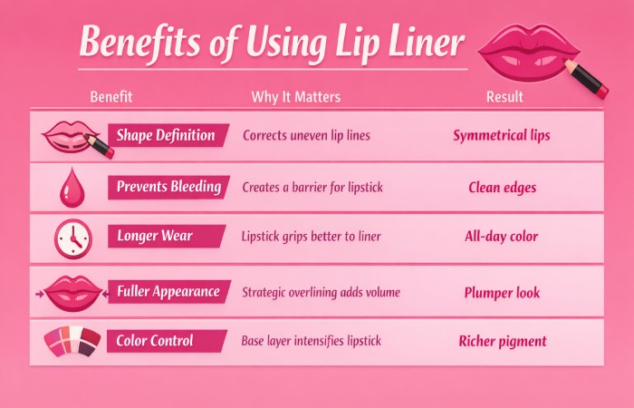 key benefits of using lip liner