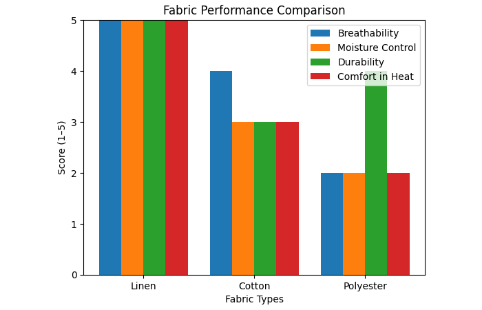 linen vs cotton vs polyester