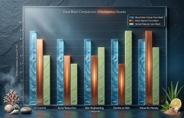 comparison with other face wash brands in india