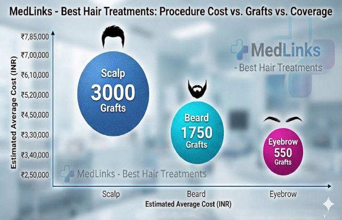 cost breakdown for different procedures