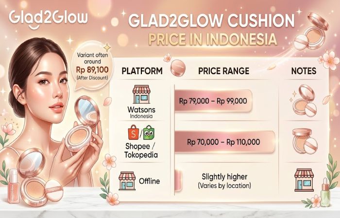 cushion glad2glow price in indonesia